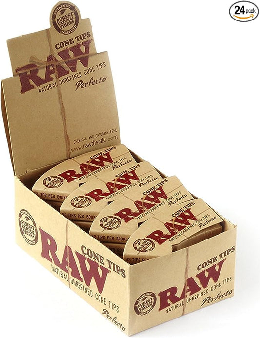 RAW - Natural Unrefined Perfecto Cone Filter Tips (24pc Display)
