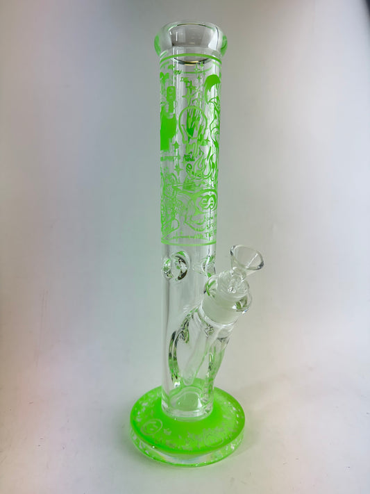 14 Inch Straight Pipe - Neon Trippy *new*