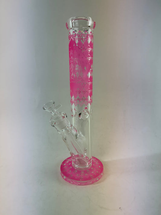 14 Inch Straight Pipe - Neon Skulls *new*