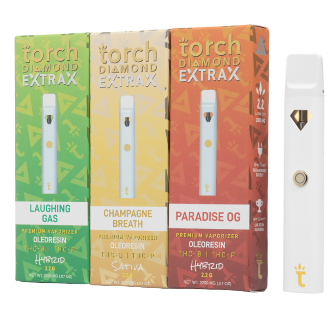 Torch Hemp Diamond Live Resin 2.2g THCX Disposable 5 Pack A&I