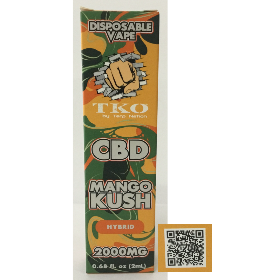 TKO - Mango Kush 2 Gram CBD Disposable - 8 Pack A&I Family Wholesale TKO - Mango Kush 2 Gram CBD Disposable - 8 Pack A&I Family Wholesale