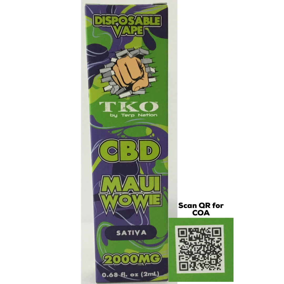 TKO - Maui Wowie 2 Gram CBD Disposable - 8 Pack A&I Family Wholesale TKO - Maui Wowie 2 Gram CBD Disposable - 8 Pack A&I Family Wholesale