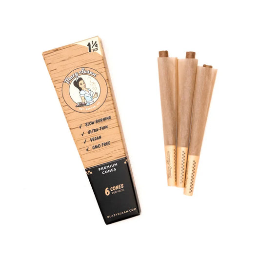 Blazy Susan - Unbleached Pre-Rolled Cones | 6 Count |