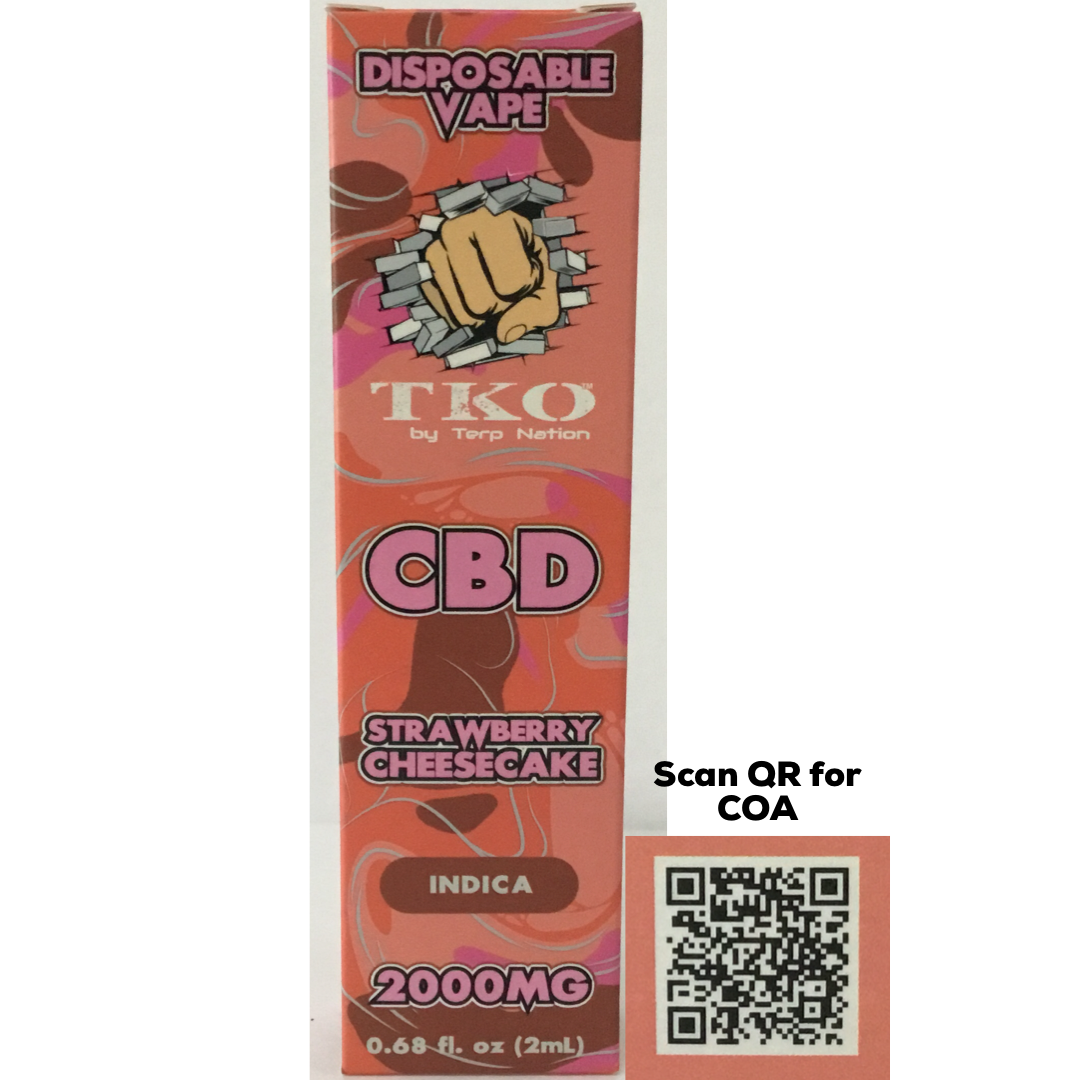 TKO - Strawberry Cheesecake 2 Gram CBD Disposable - 8 Pack A&I Family Wholesale TKO - Strawberry Cheesecake 2 Gram CBD Disposable - 8 Pack A&I Family Wholesale