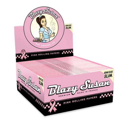 Blazy Susan - Pink King Size Slim Rolling Papers (50ct)