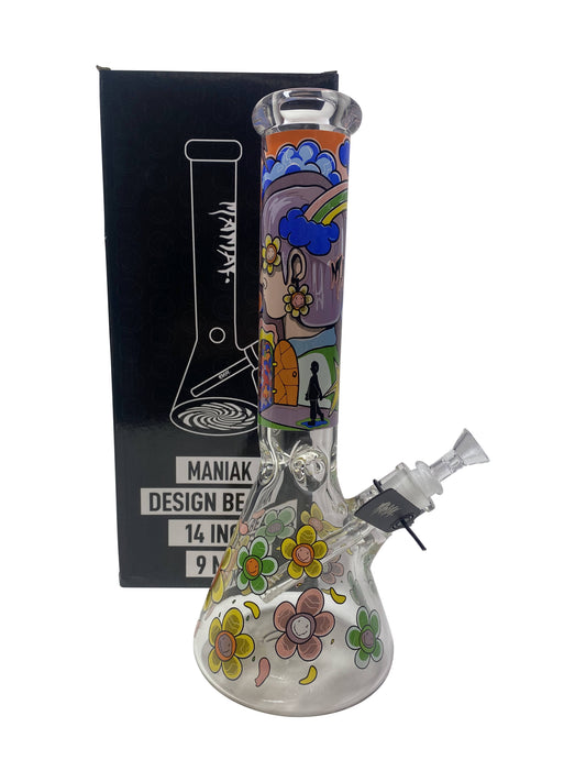 14 inch Maniak Graphic Beaker (9mm) MSRP - $89.99