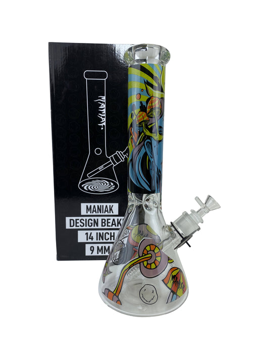 14 inch Maniak Graphic Beaker (9mm) MSRP - $89.99