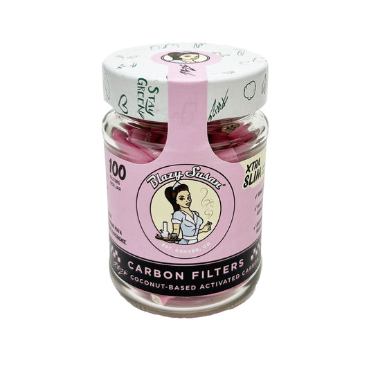 Blazy Susan - Activated Carbon Filter Tips | Xtra Slim | 100ct Jar