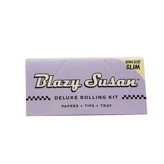 Blazy Susan - Purple Deluxe Rolling Paper Kit - King Size Slim
