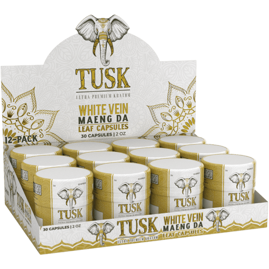 Tusk White Vein Maeng Da Capsules - Kratom Capsules