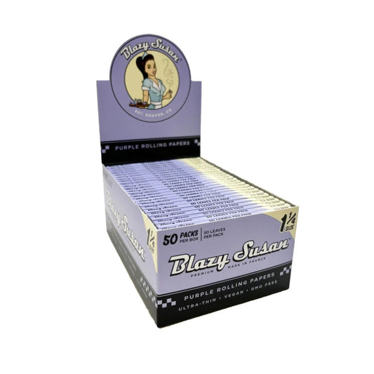 Blazy Susan - Purple 1-1/4ā³ Rolling Papers | 50 Pack