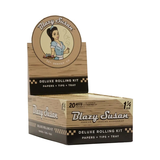 Blazy Susan - Unbleached Deluxe Rolling Paper Kit | 1-1/4ā³