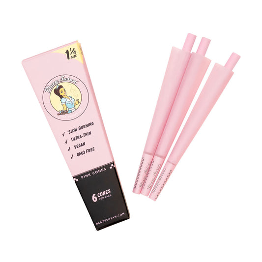 Blazy Susan Pink Pre-Rolled Cones 1 1/4" - 6pk