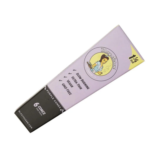 Blazy Susan Purple 1-1/4ā³ Pre-Rolled Cones (6ct)
