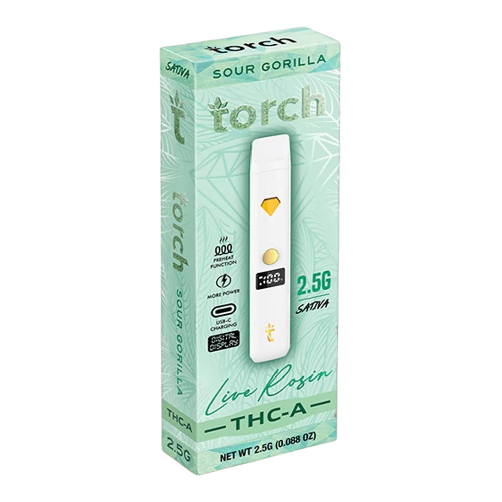 Torch Hemp - live Rosin 2.5g Thc-A Disposable - 5 pack