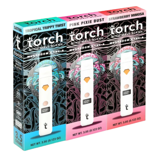 Torch Hemp Mind Melt 3.5G THC-A x Mushroom Disposable w LED Screen - 5 pack