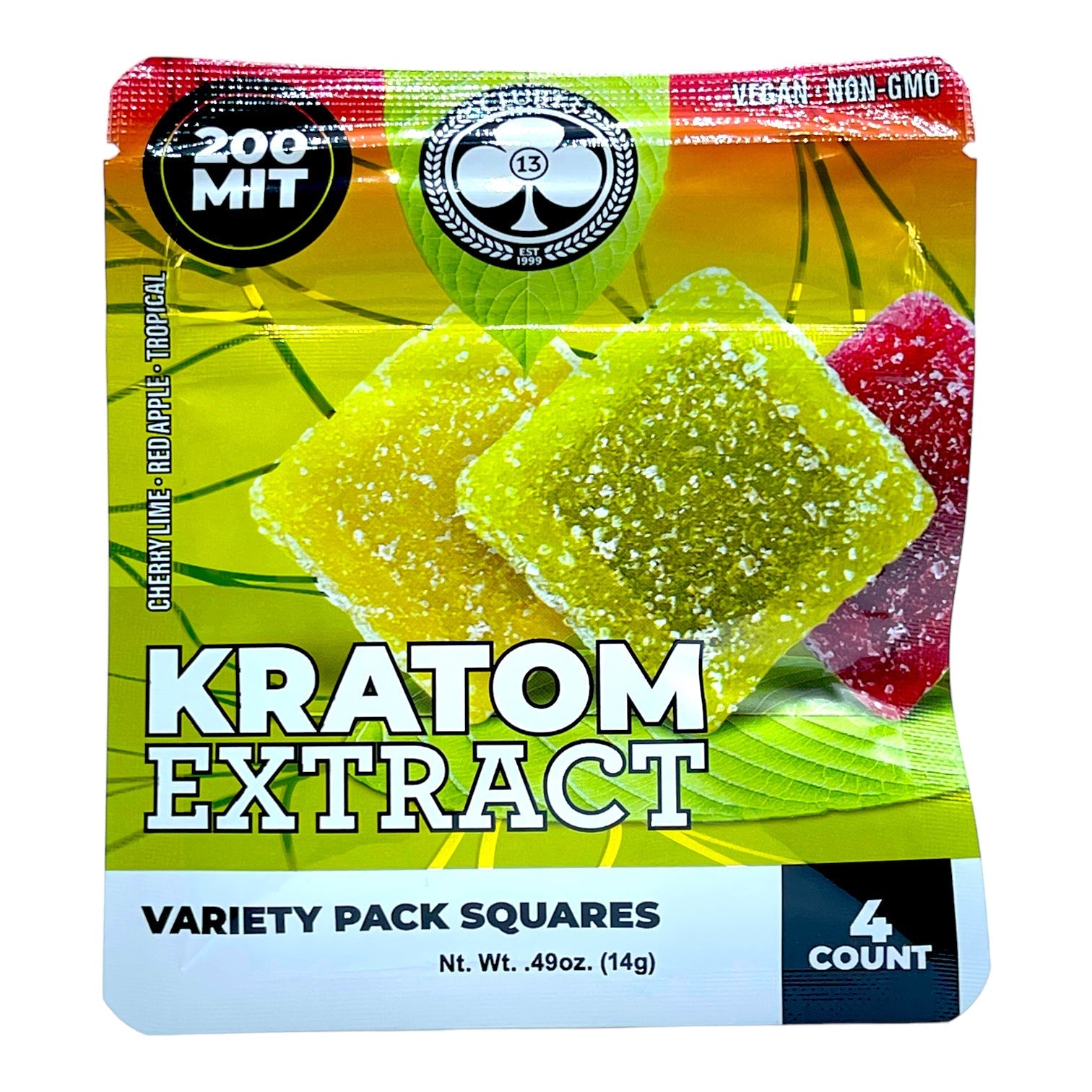 Club 13 Kratom Extract Gummy Squares - 200 MIT