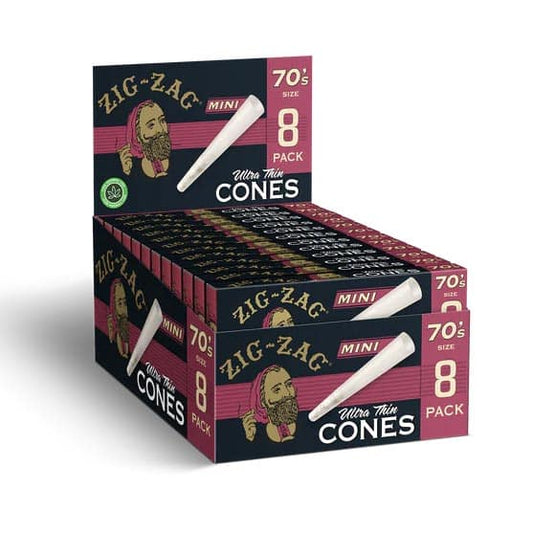Zig Zag 70's Size 8 pack Ultra Thin Cones (18ct)