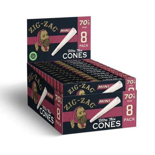 Zig-Zag 70's Size 8 pack Ultra Thin Cones (18ct)
