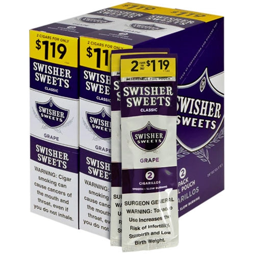 Swisher Cigarillos - 2 Pack - Prepriced $1.19 (30 Packs) Tobacco Product