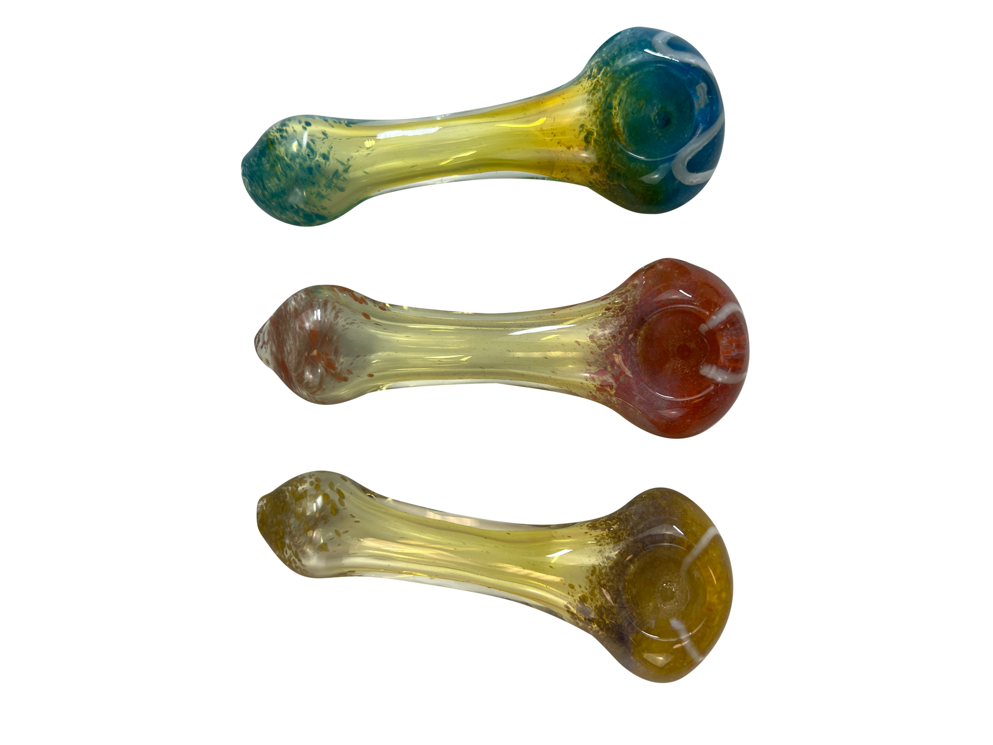 4 1/2 Inch Colorful + Fumed Hand Pipe (2ct)