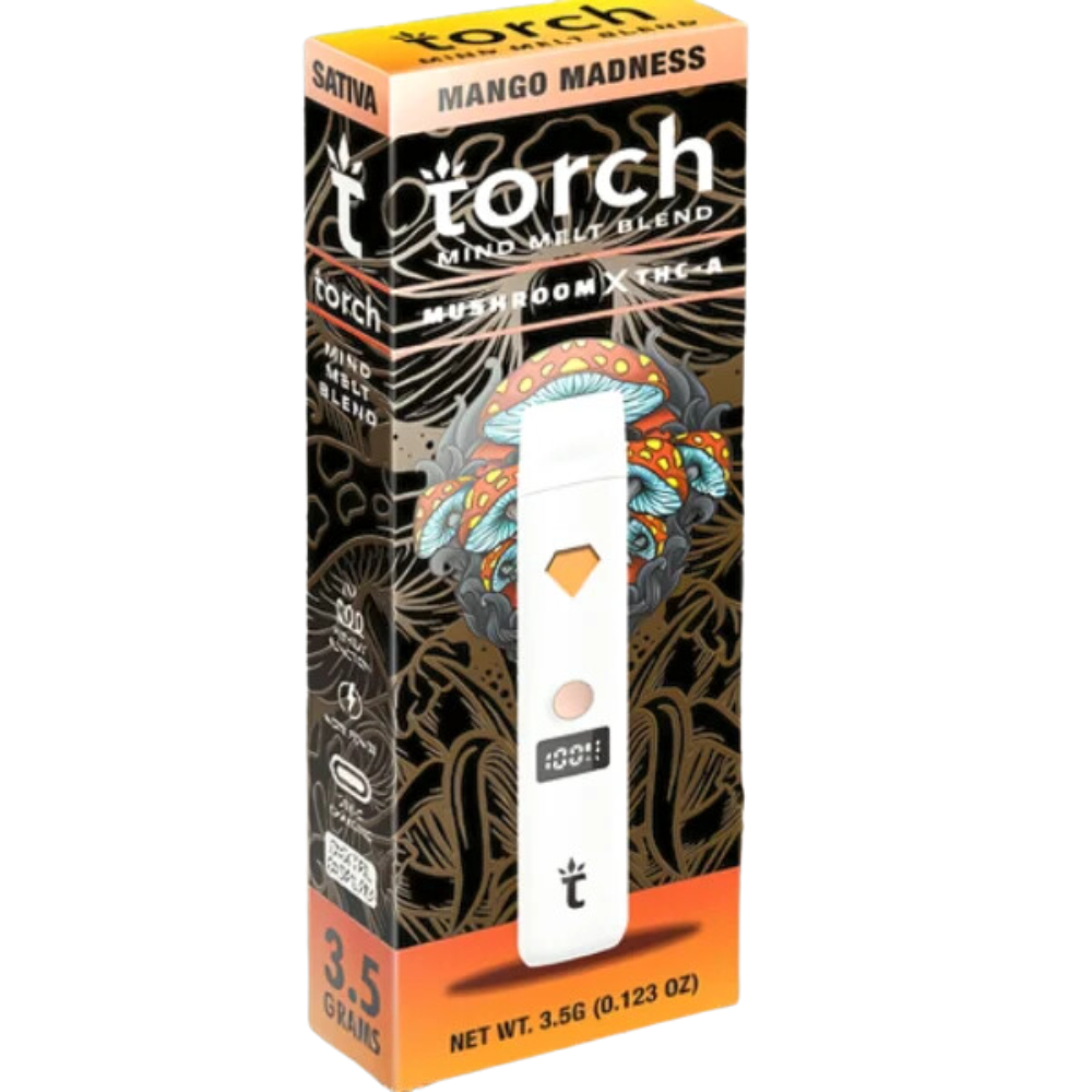 Torch Hemp Mind Melt 3.5G THC-A x Mushroom Disposable w LED Screen - 5 pack