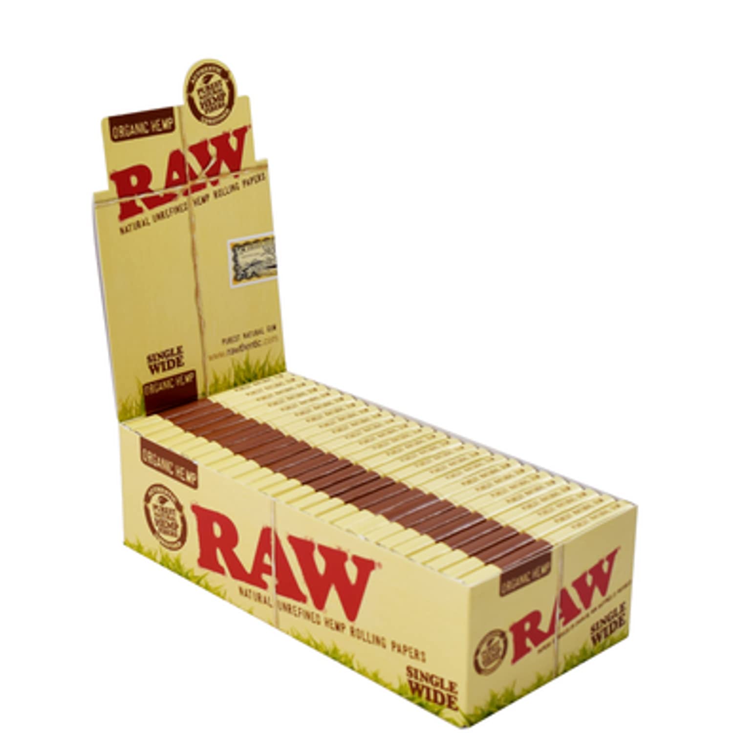RAW - Organic Hemp Single Wide Rolling Papers (25pc Display)