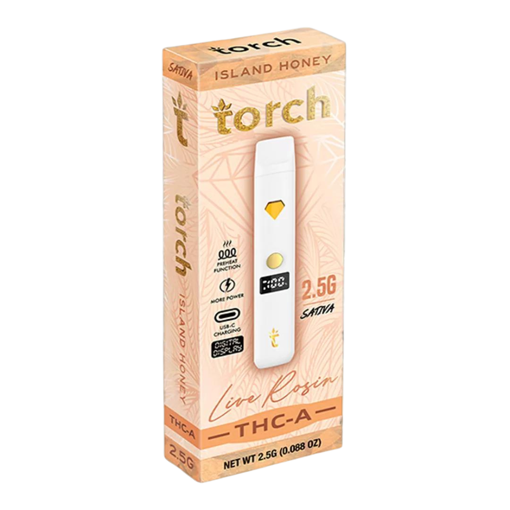 Torch Hemp - live Rosin 2.5g Thc-A Disposable - 5 pack