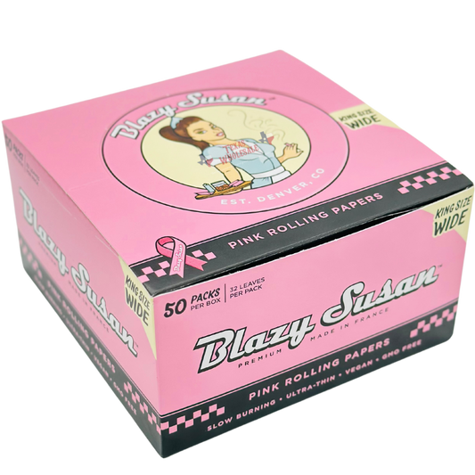 Blazy Susan - Pink King Size Wide Rolling Papers (50ct)