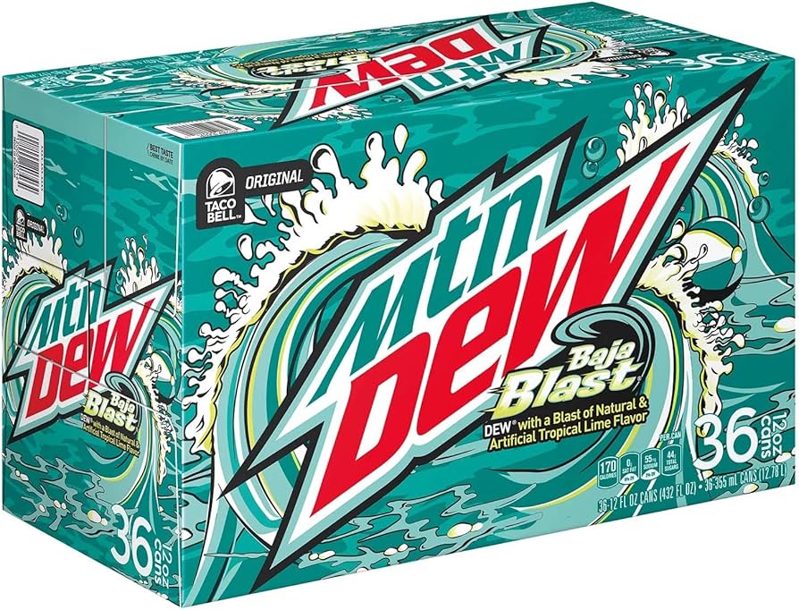 Mtn Dew Baja Blast 12FL OZ Can