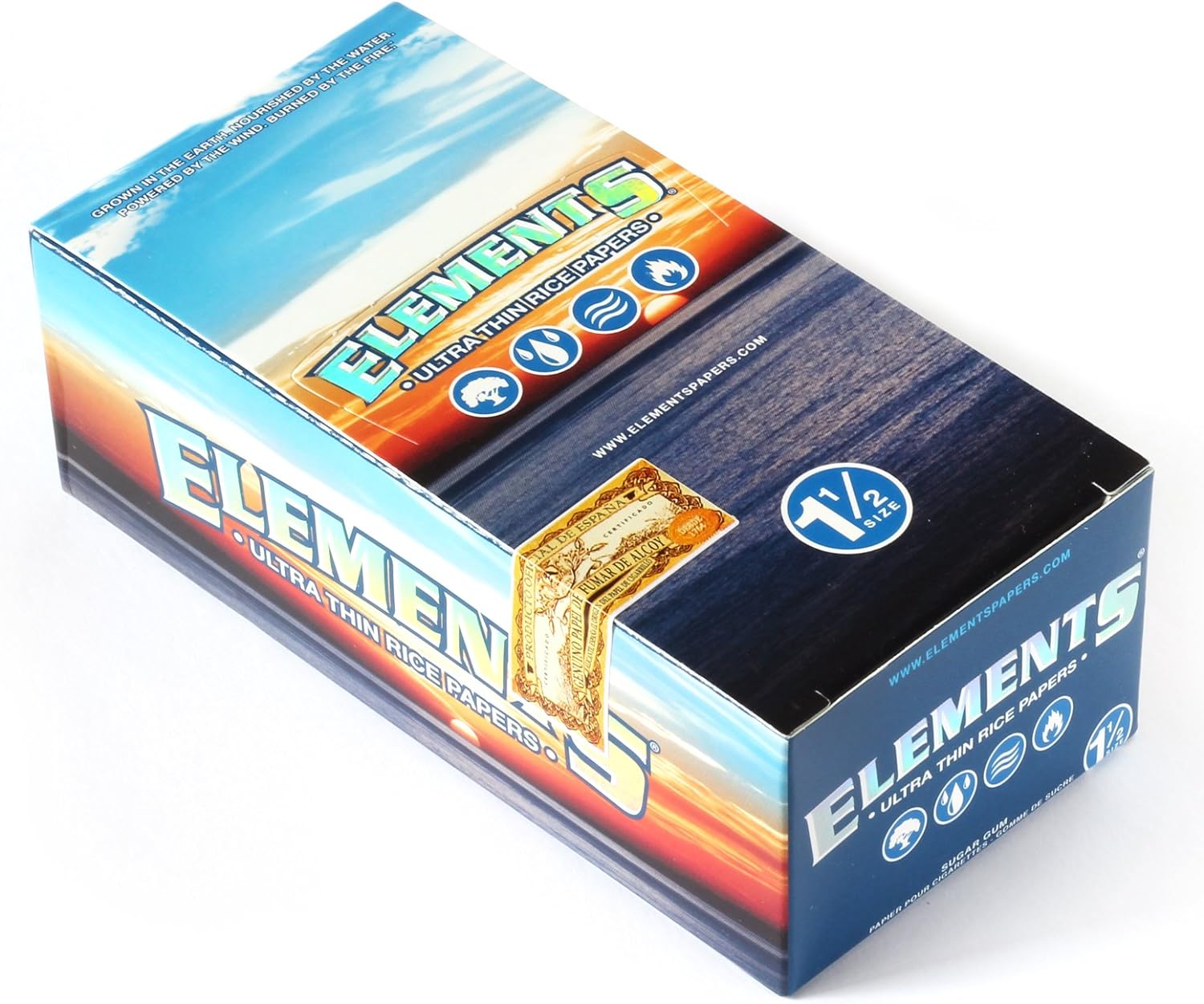 Elements Rolling Papers 1 1/2 - 25 packs