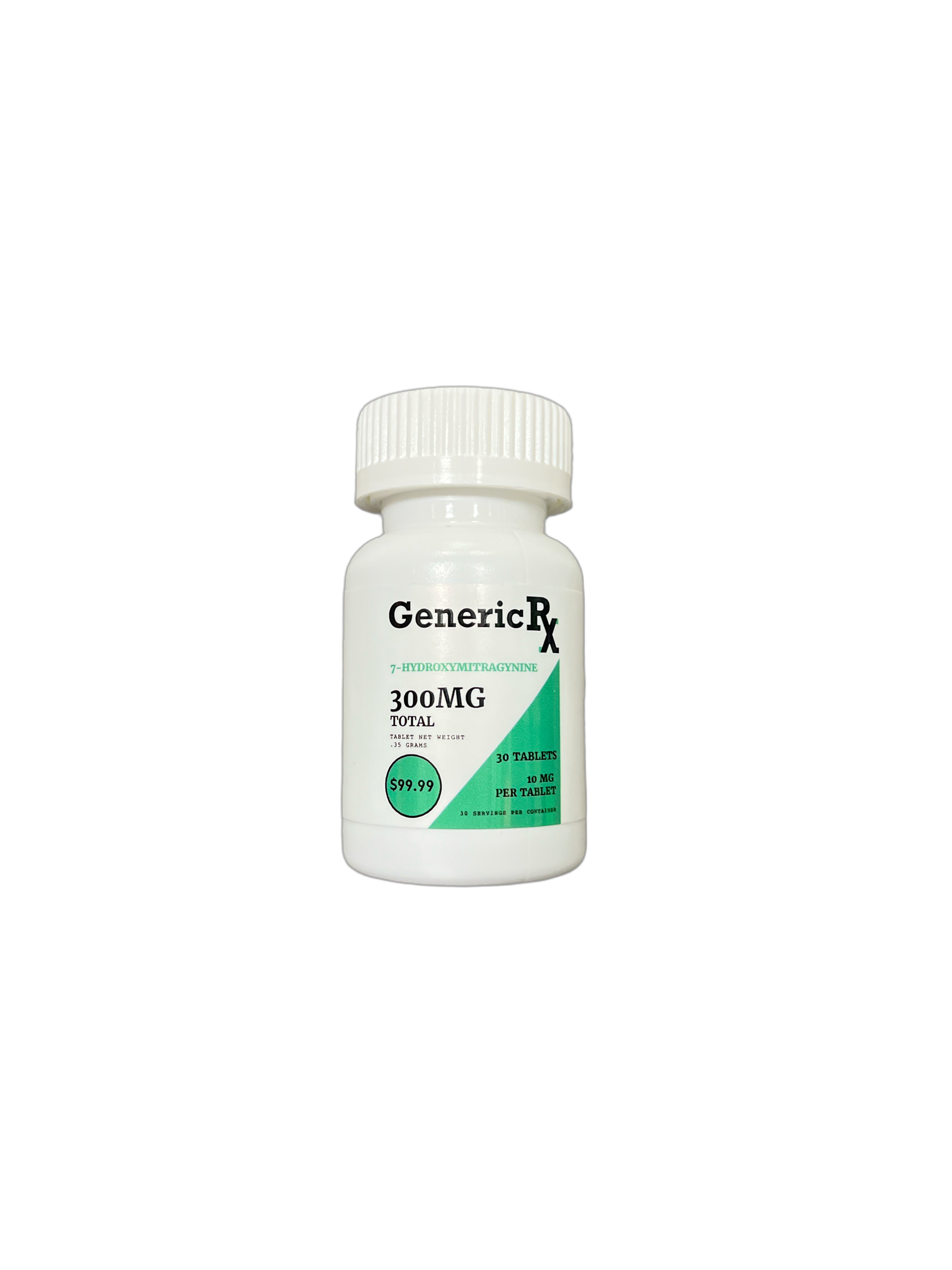 Generic RX - 300mg 7-Hydroxymitragynine (30 Tablets/bottle) (1ct)