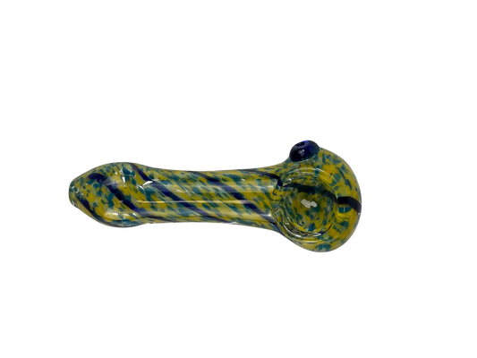 Blue / Yellow Striped Hand Pipe