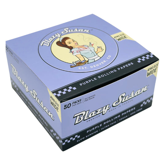 Blazy Susan - King Size Wide Purple Rolling Papers (50ct)
