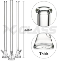 Glass Beaker Pipe 39" 14mm CB175 (1ct)