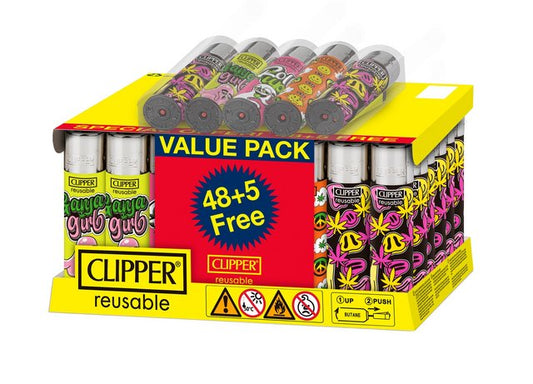 Clipper Lighter Roll Up - 48+5 Value Pack (53pcs)