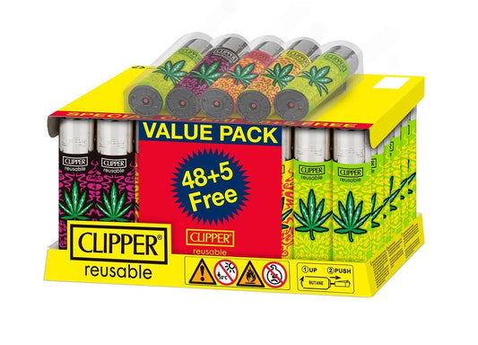 Clipper Lighter Renzo Leaves 48+5 Value Pack (53pcs)