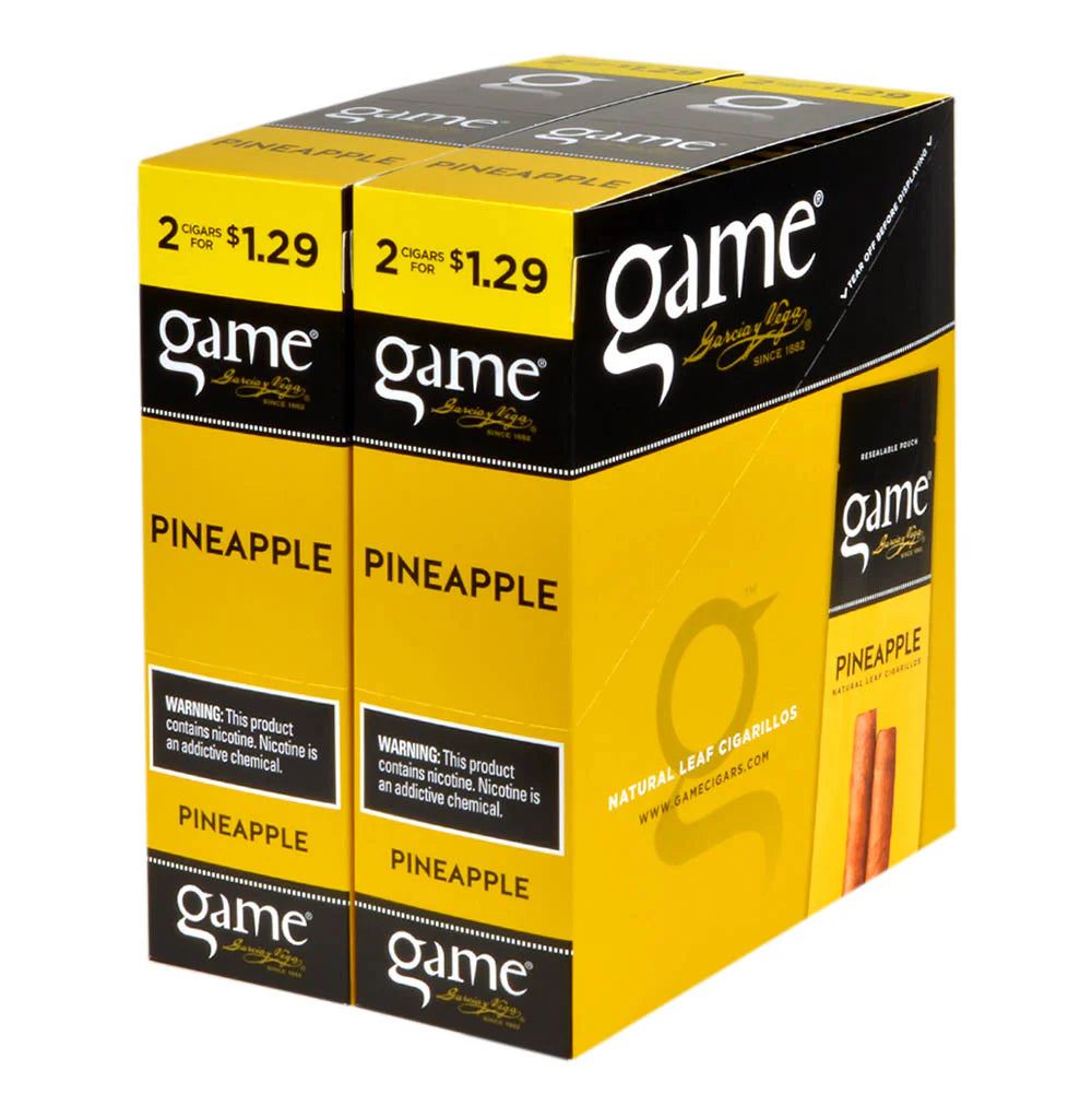 Game Cigarillos - 2 Pack - Prepriced $1.29 (30 Packs) Tobacco Product