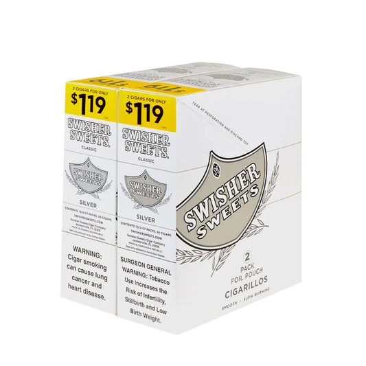 Swisher Cigarillos - 2 Pack - Prepriced $1.19 (30 Packs) Tobacco Product