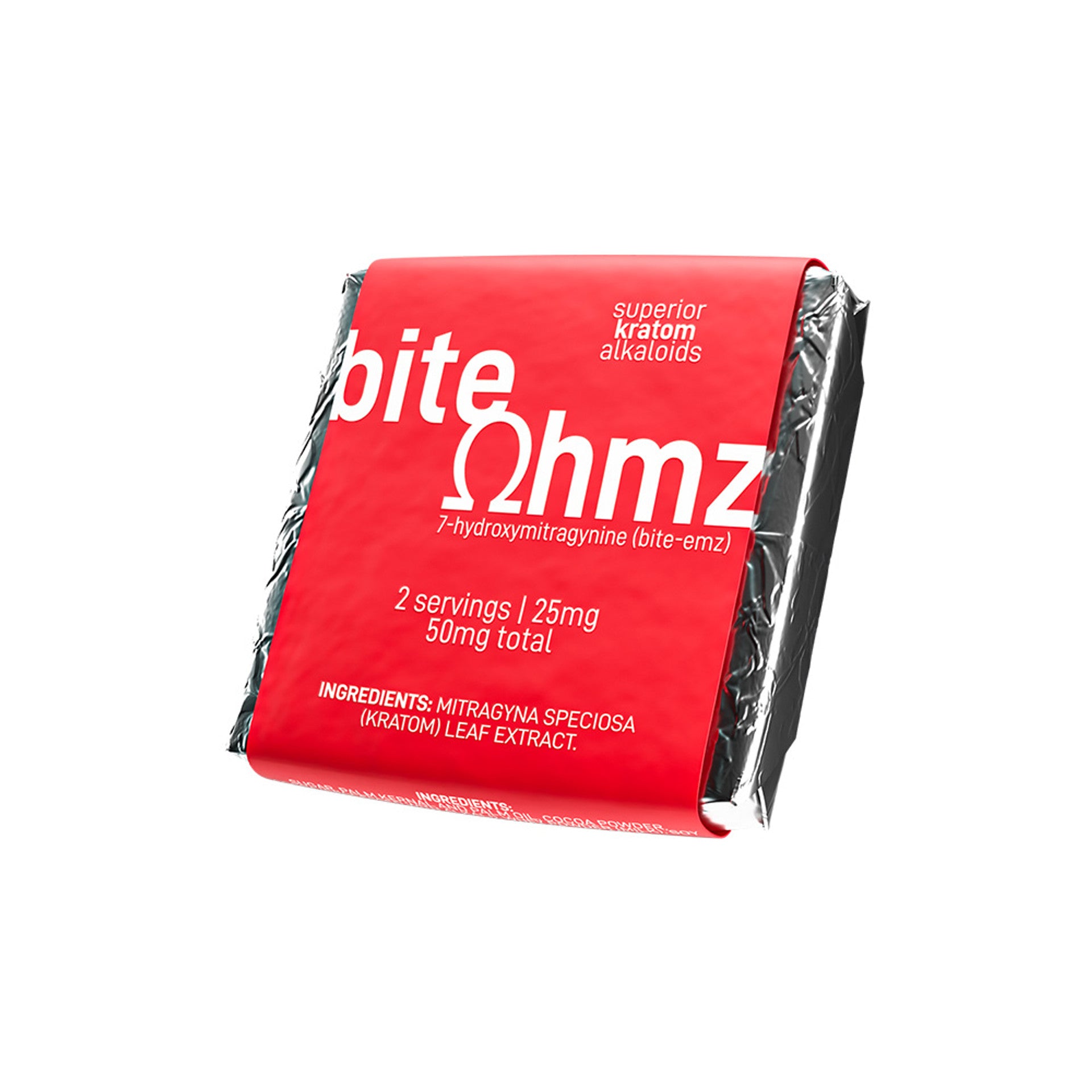 Bite Ohmz / Eat Ohmz - 7 hydroxy Chocolate Squares - 30 Count