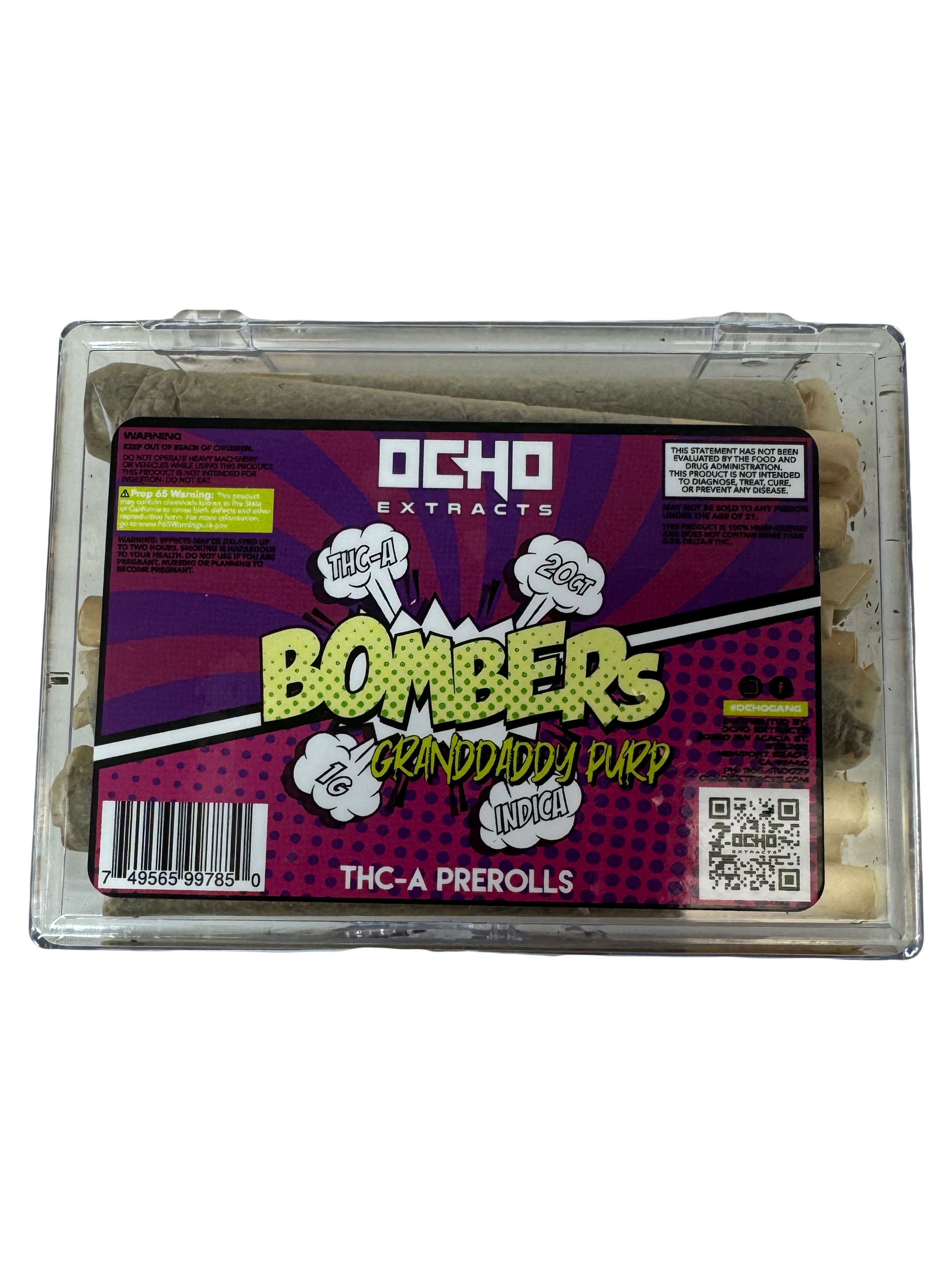 OCHO Extracts - THC-A BOMBERS - 1 Gram - 20 pack