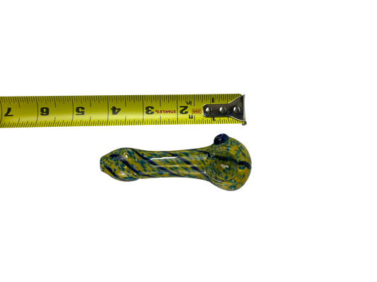 Blue / Yellow Striped Hand Pipe