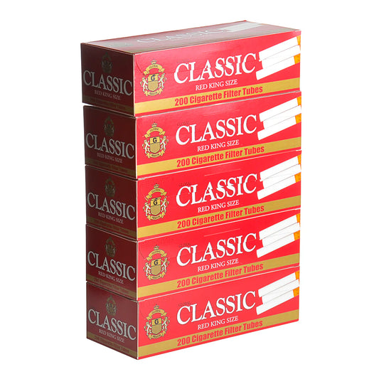 Classic Cigarette Tubes 5 PACK- All Sizes - Tobacco Product