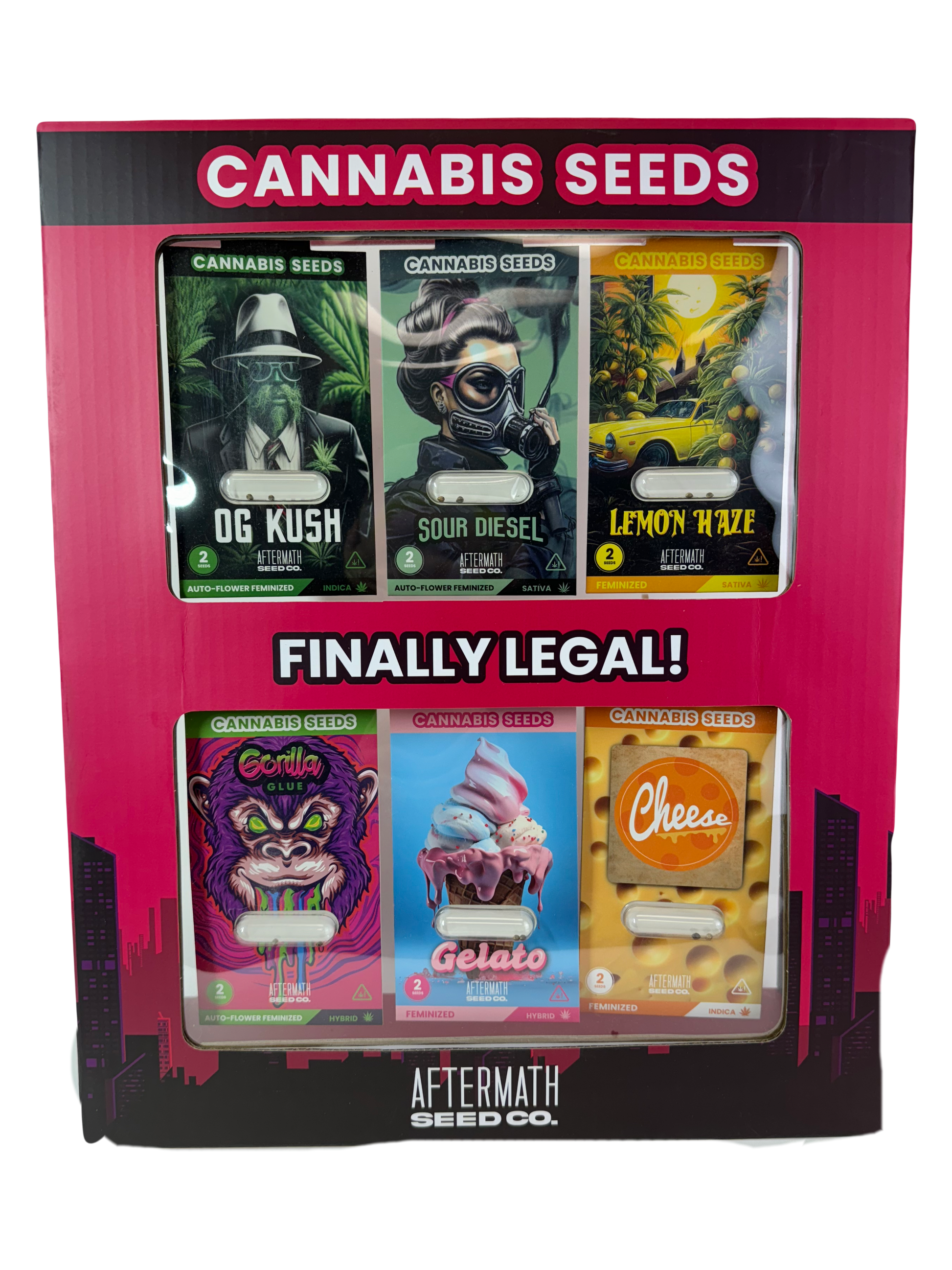 Aftermath Seed Co. Cannabis Seeds Display
