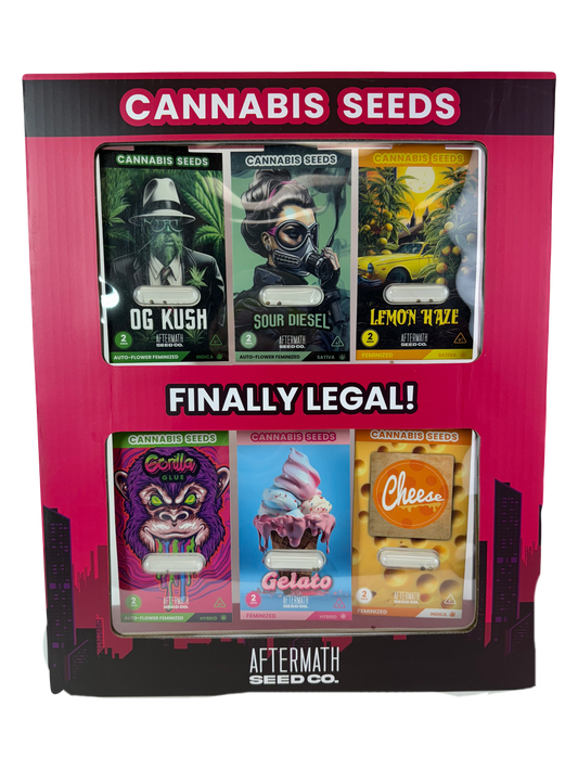Aftermath Seed Co. Cannabis Seeds Display