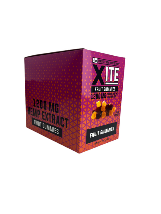 Xite - 1200mg D9 Fruit Gummies Display (8ct)