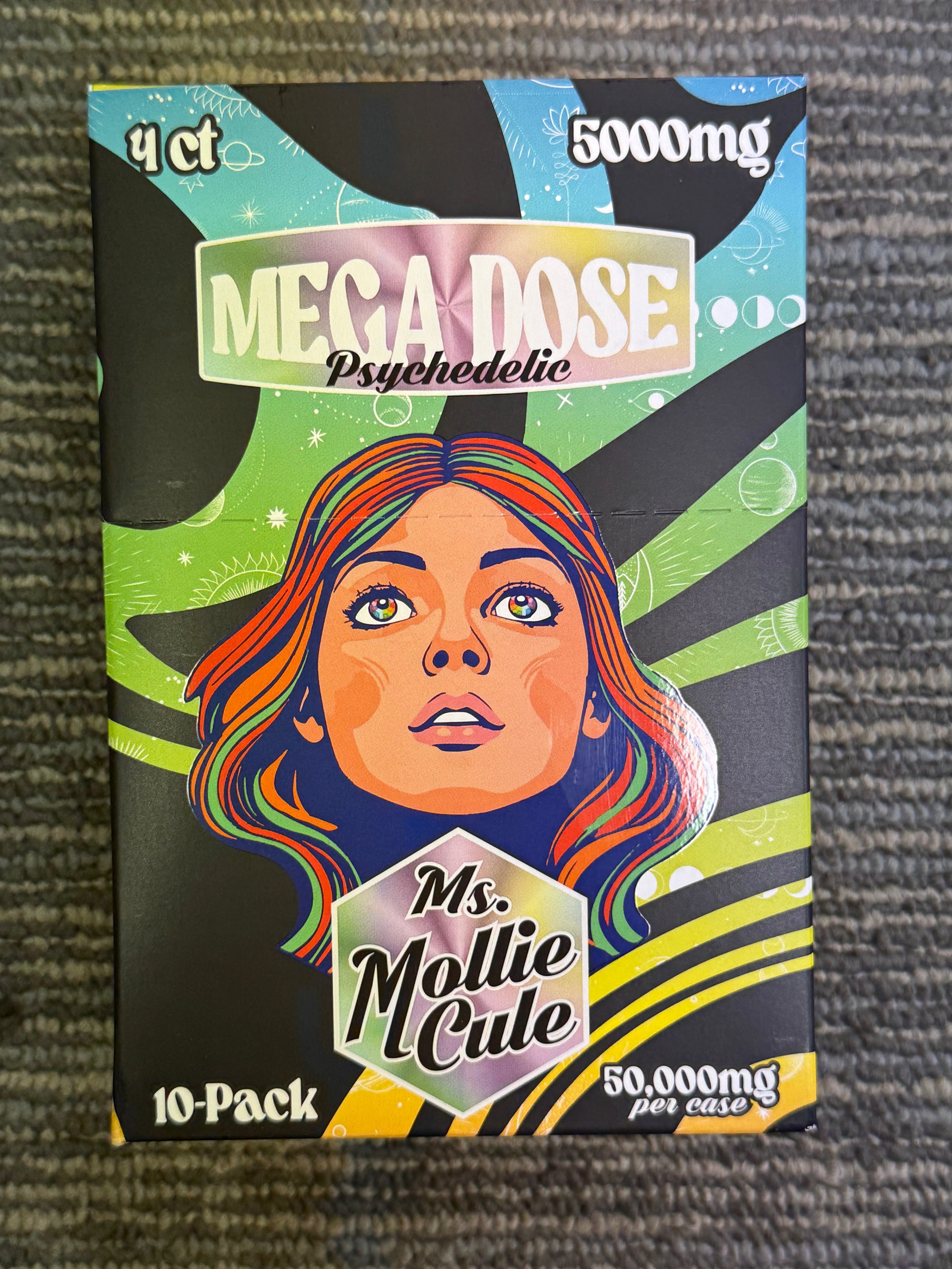 Ms. Mollie Cule Mega Dose (mushroom) 5000mg 4ct 10pk