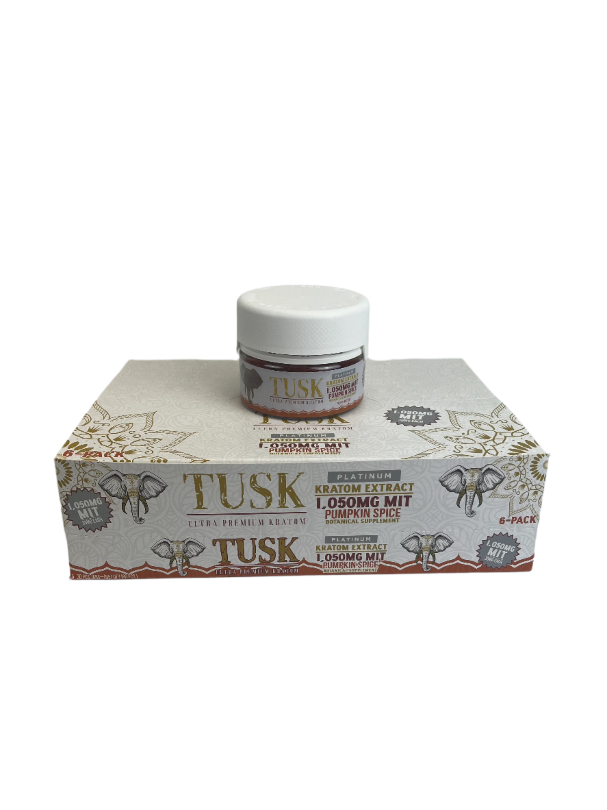 Tusk 1,050 MIT Platinum Kratom Extract Gummies - Pumpkin Spice (6ct)