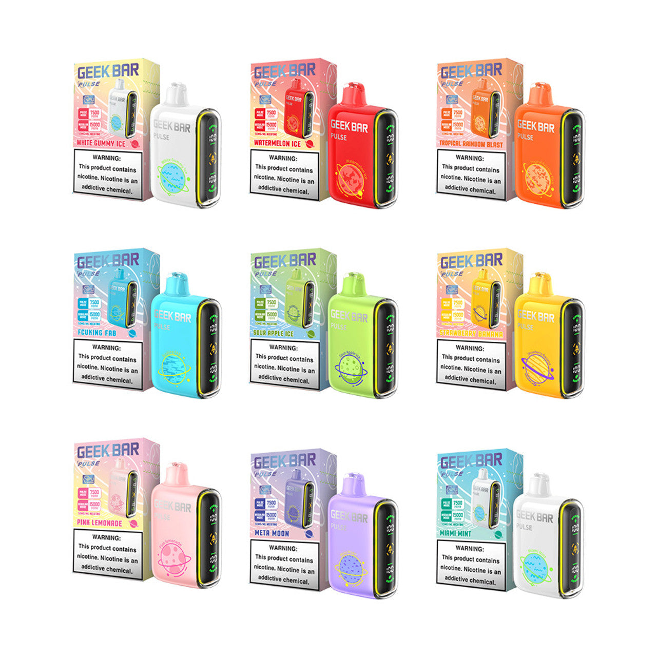 GeekVape Geek Bar Pulse 15000 Puff Disposable - 5 Pack Disposable Nico A&I Family Wholesale GeekVape Geek Bar Pulse 15000 Puff Disposable - 5 Pack Disposable Nico A&I Family Wholesale