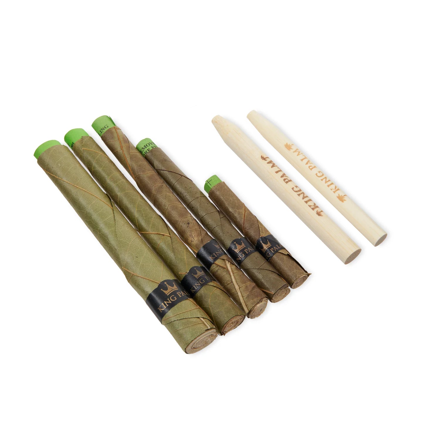 King Palm - 5 Size Variety Pack Real Leaf Tubes (15ct Display)